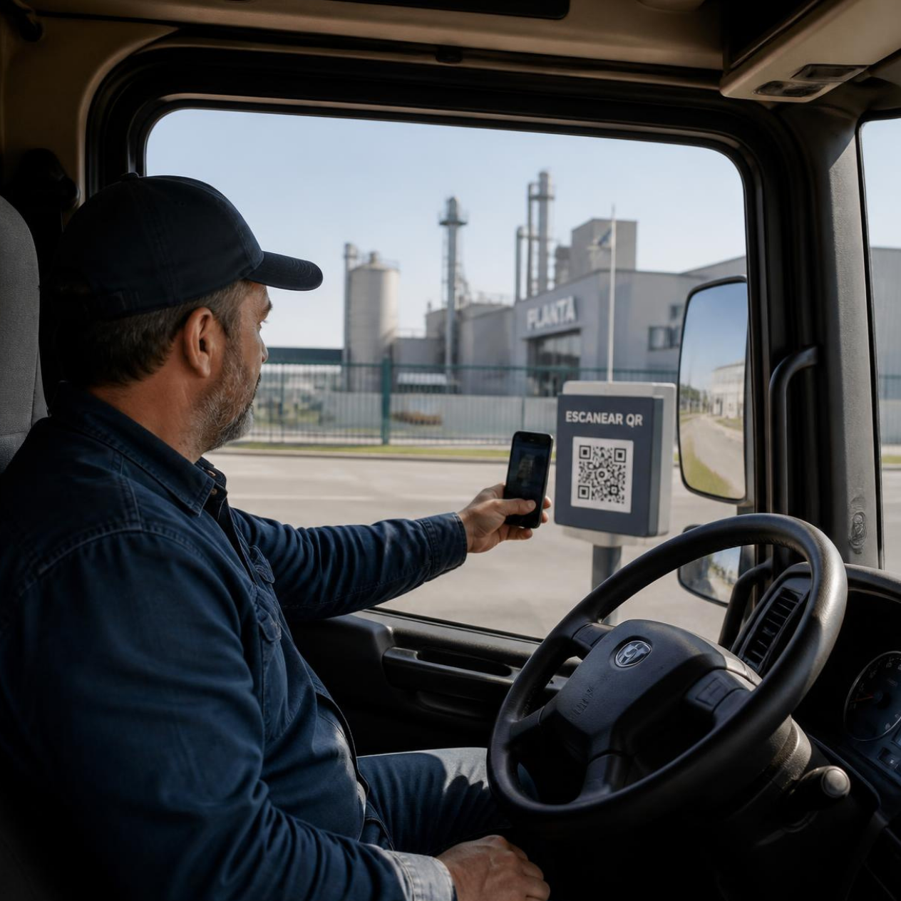 Sistema de gesti&oacute;n de visitantes para transportistas con QR